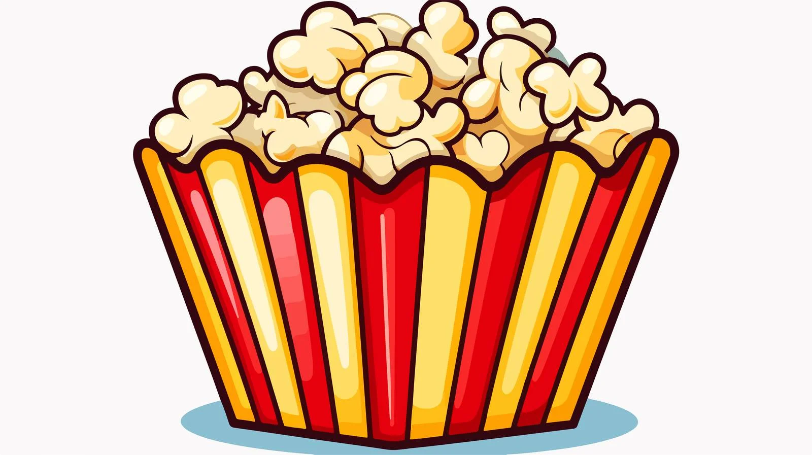 Cartoon Popcorn Box Sticker