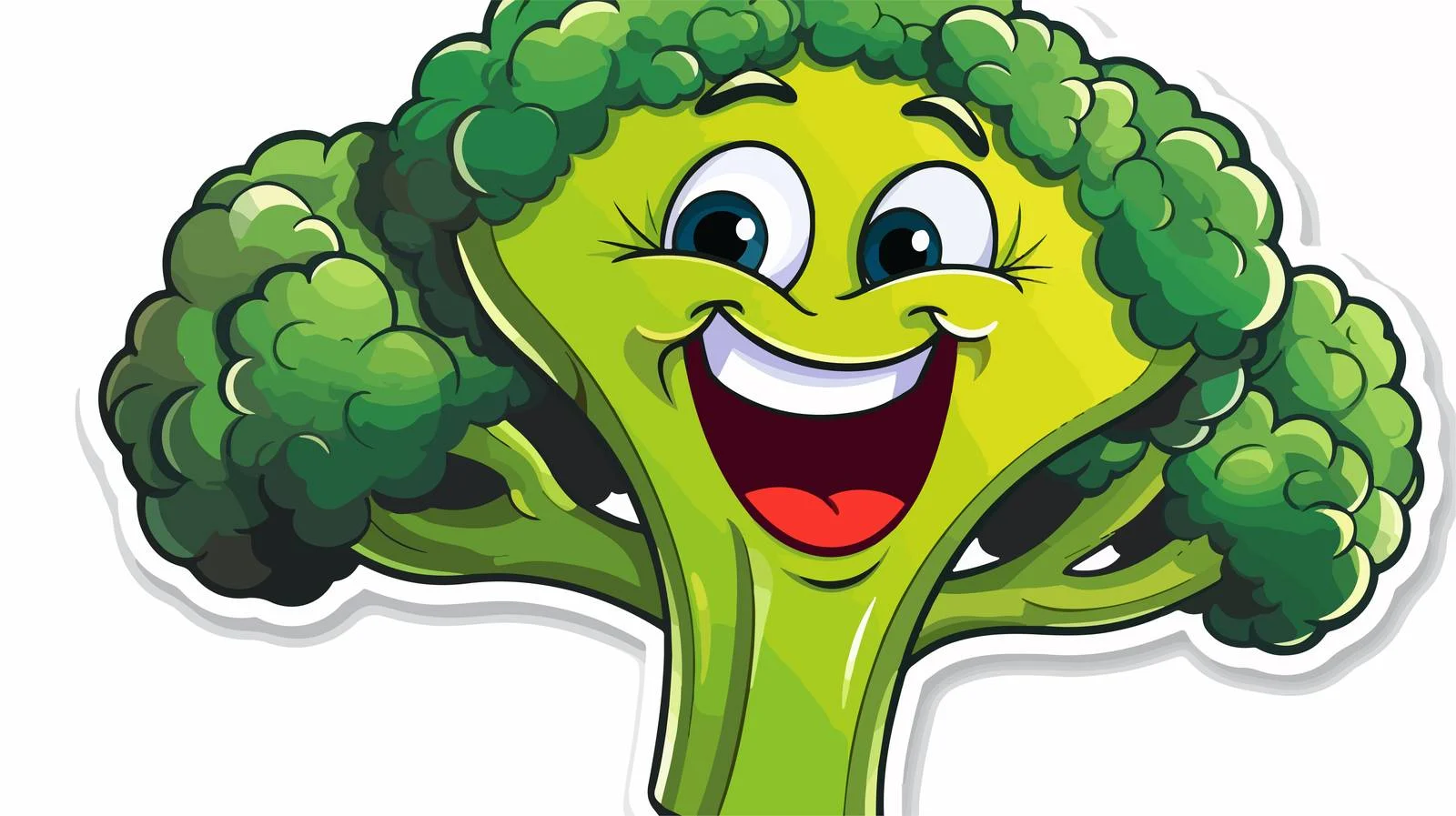 Cartoon Broccoli Sticker Illustration for Car — free download from Dotvec
