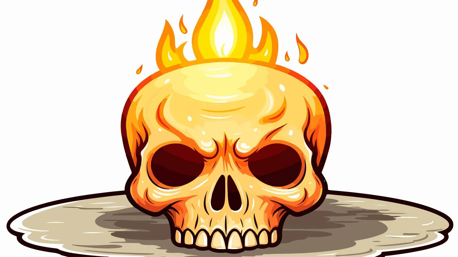 Macabre Cartoon Sticker on Skull — free download from Dotvec