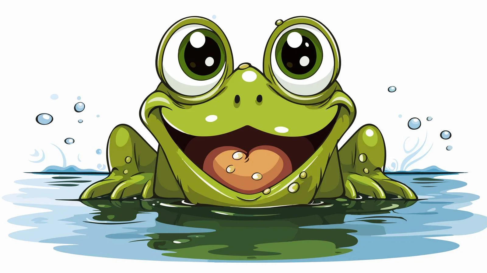 Cheerful Burping Frog Sticker — free download from Dotvec