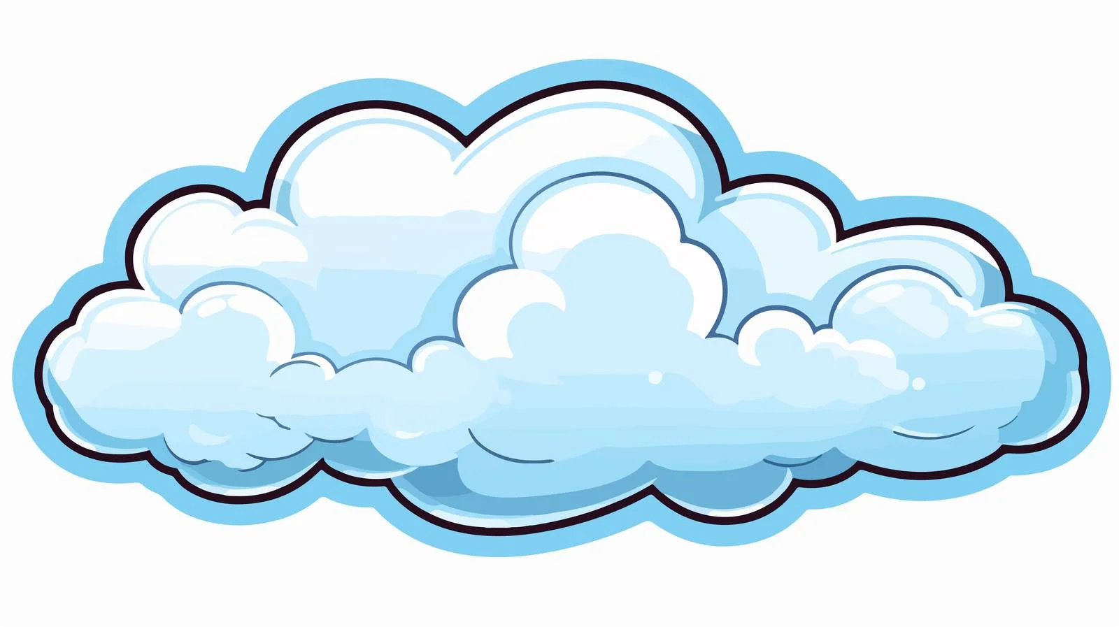 Cartoon Cloud Sticker — free download from Dotvec