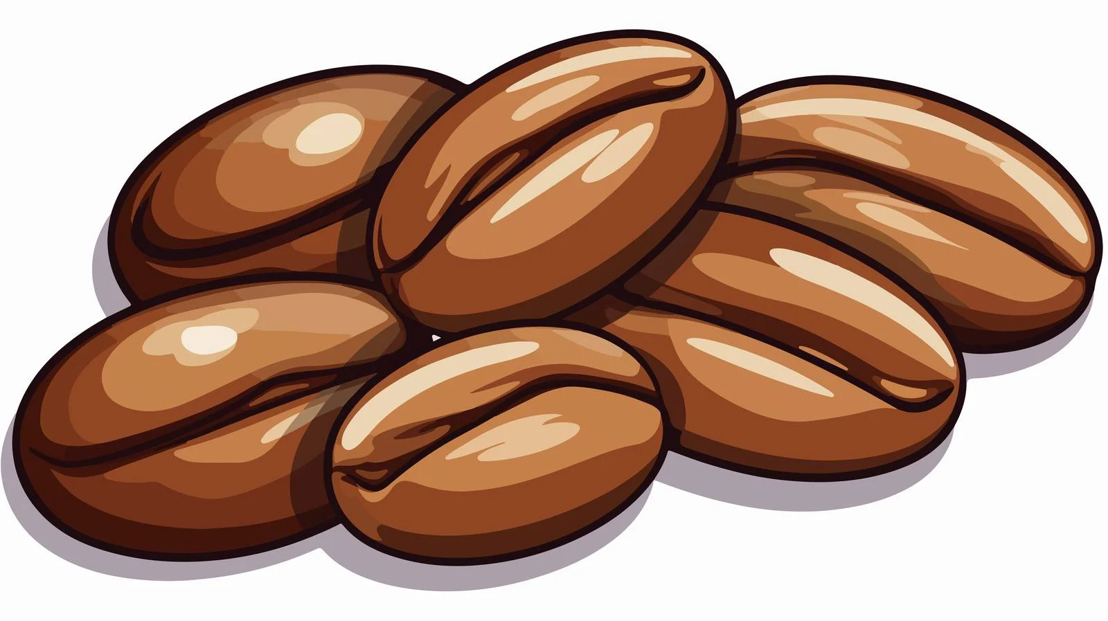 Cartoon Coffee Beans Sticker — free download from Dotvec