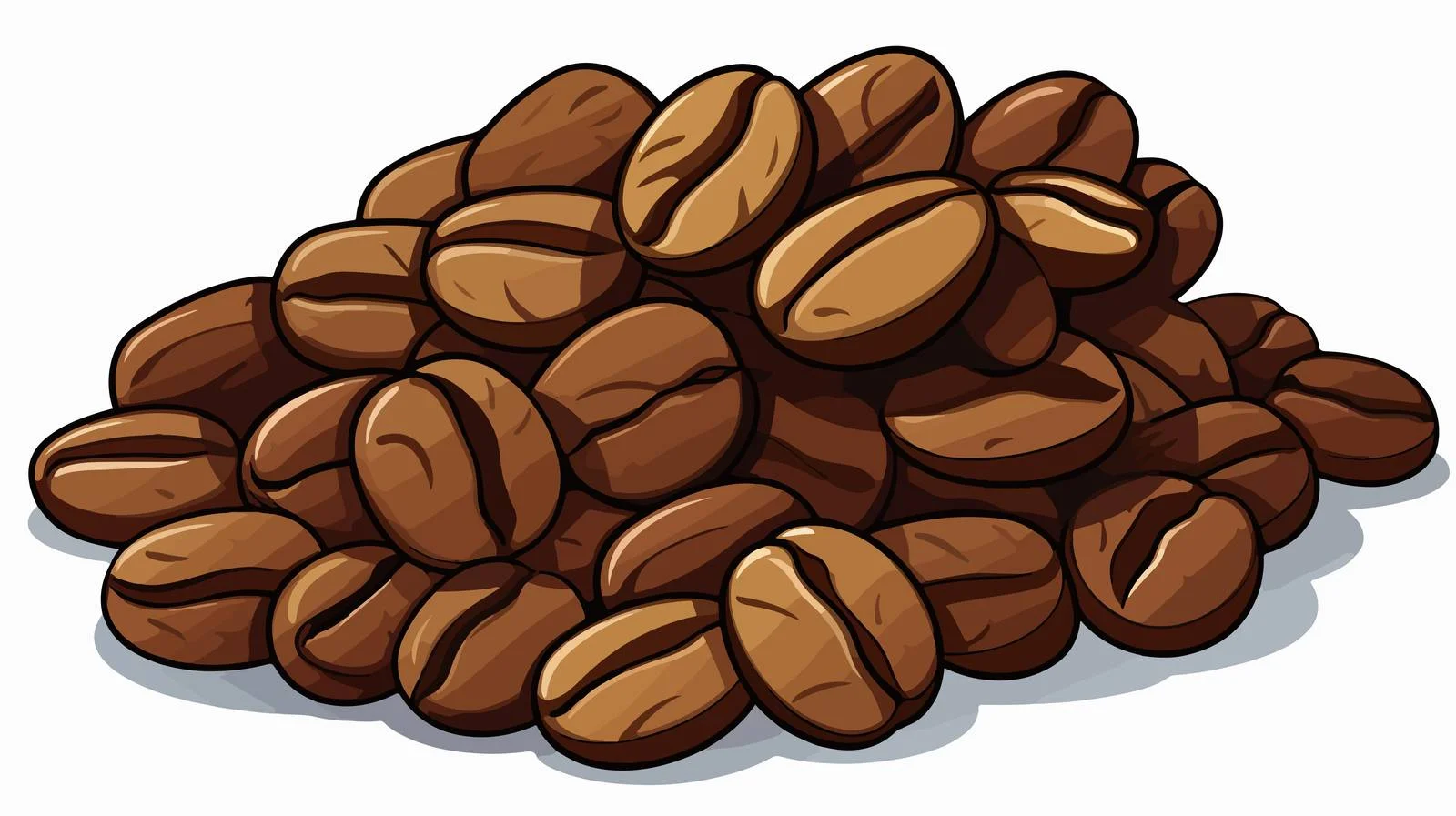 Cartoon Coffee Beans Sticker