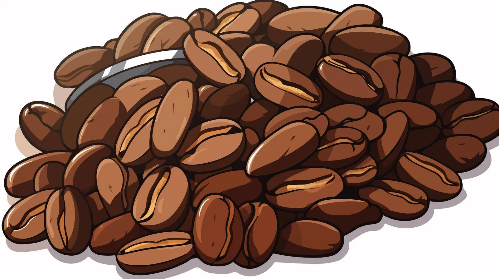 Cartoon Coffee Beans Sticker — free download from Dotvec