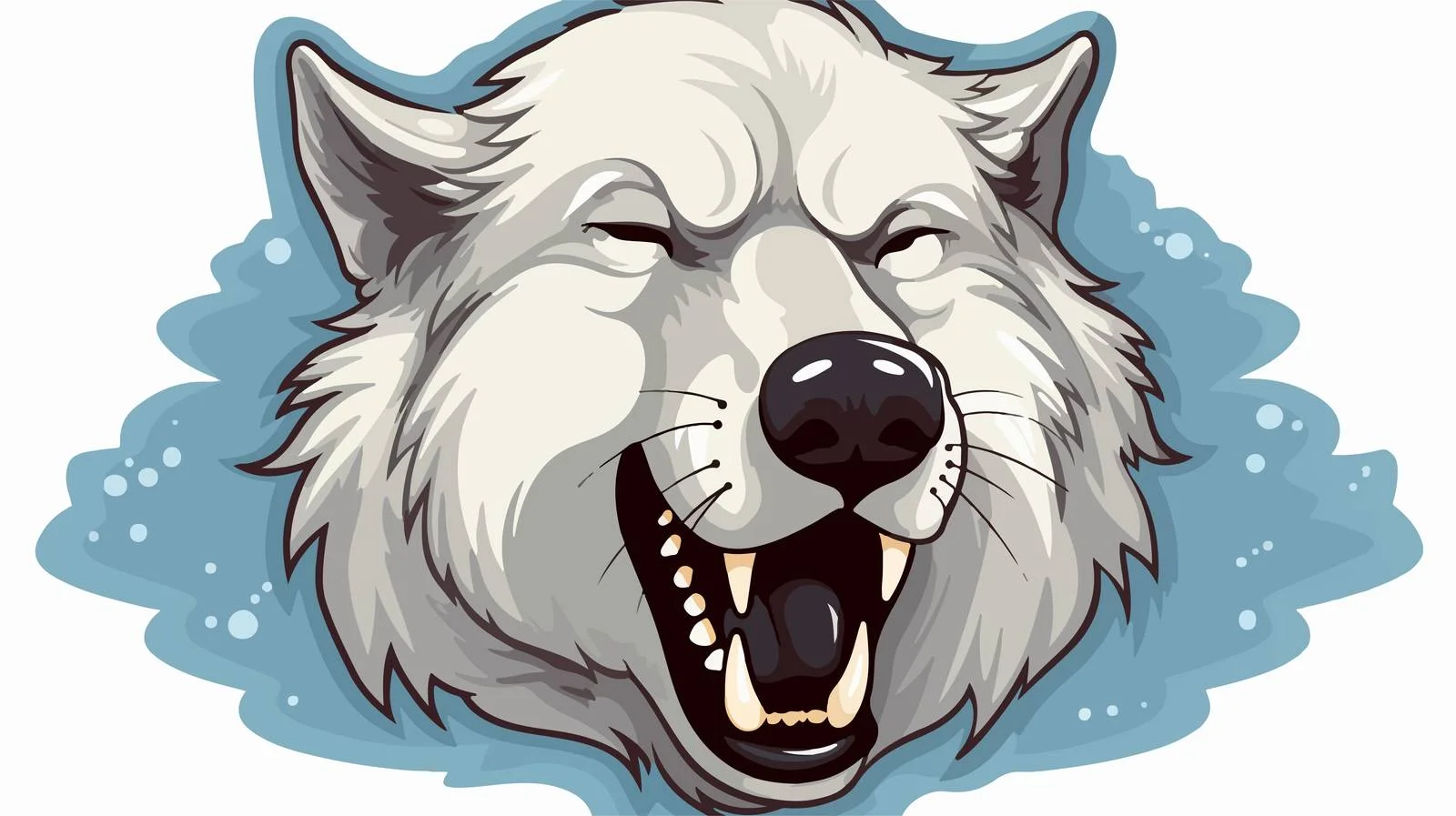 Cartoon Crying Wolf Sticker — free download from Dotvec