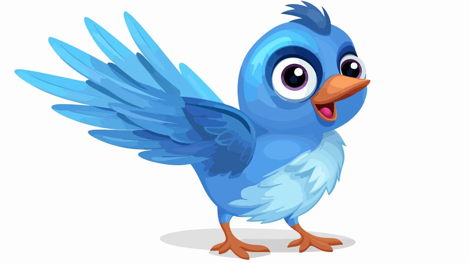 Playful Dancing Bluebird Sticker — free download from Dotvec