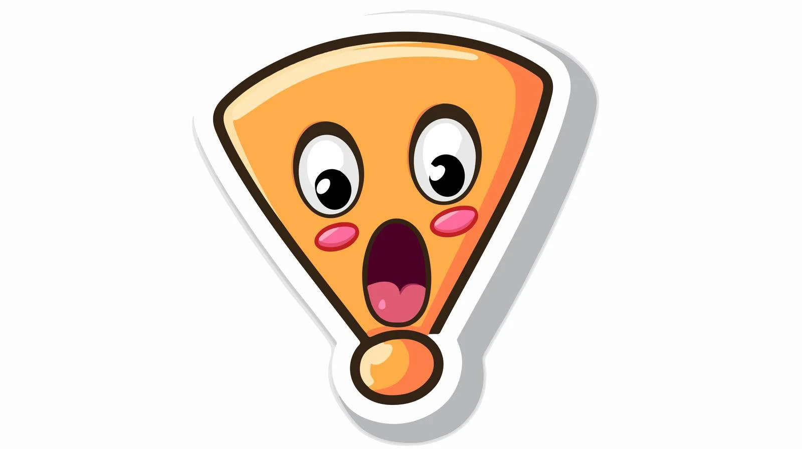 Cartoon Exclamation Mark Sticker — free download from Dotvec