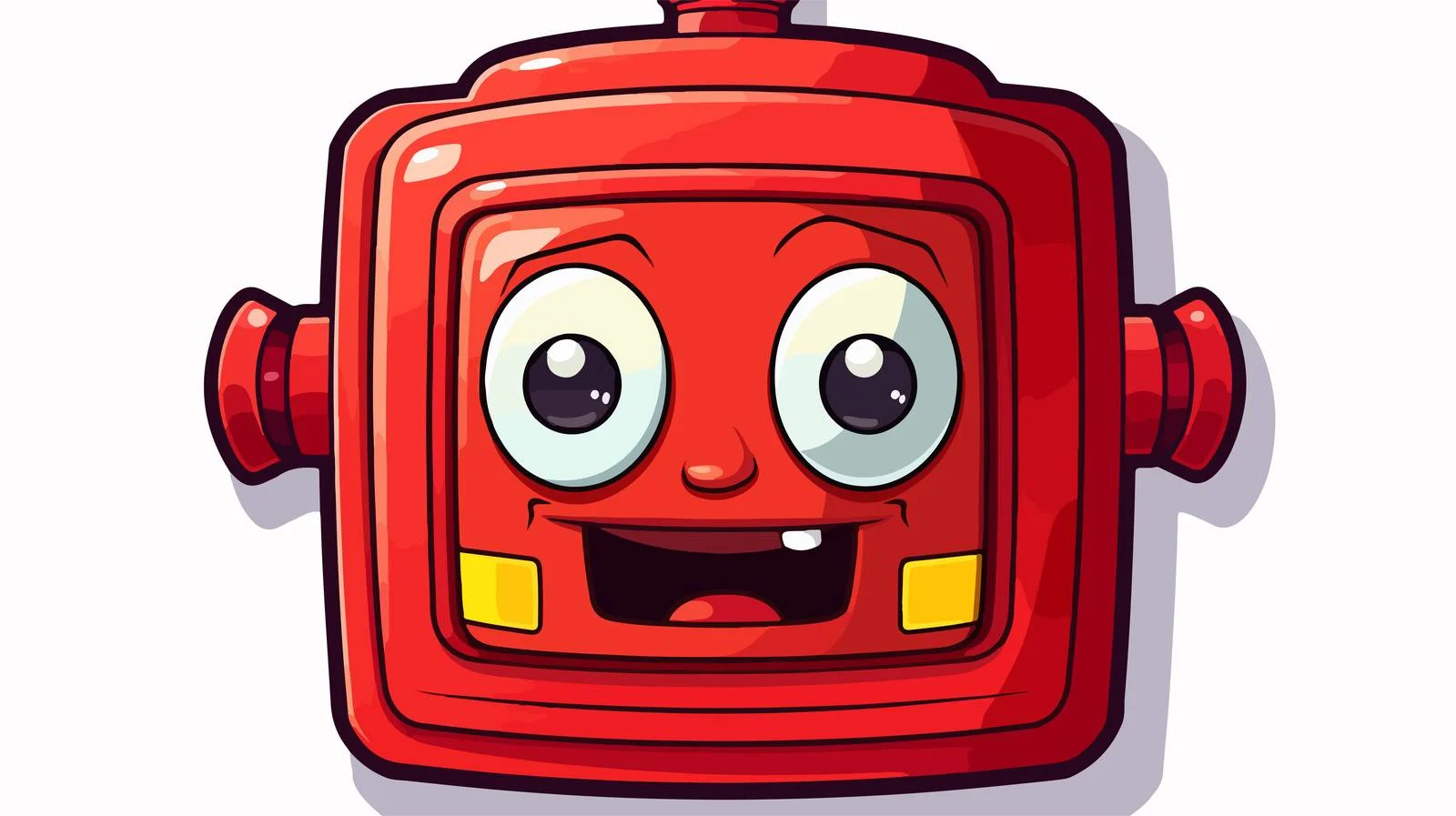 Cartoon Fire Alarm Sticker — free download from Dotvec