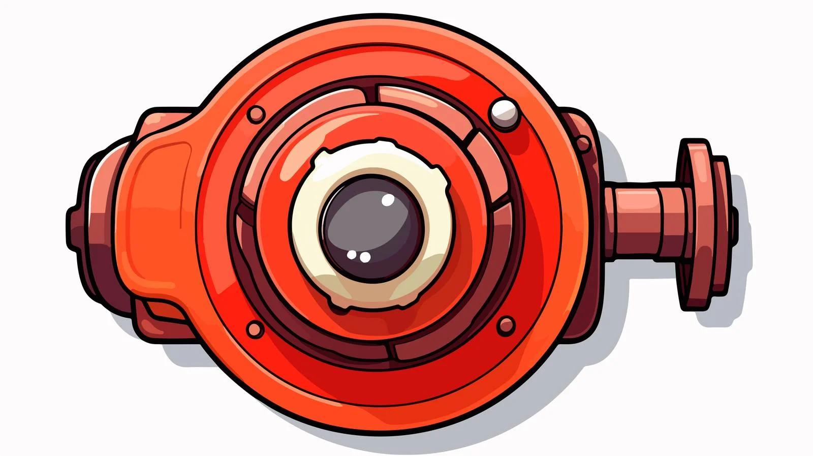 Cartoon Fire Alarm Sticker Vector Illustration — free download from Dotvec