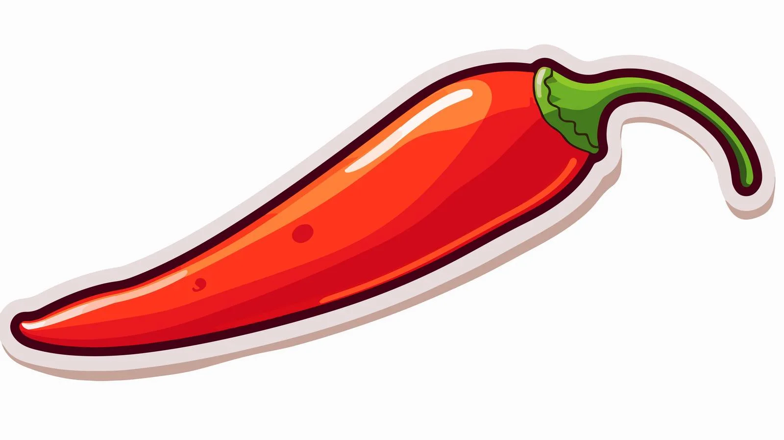 Flaming Hot Chili Pepper Sticker — free download from Dotvec