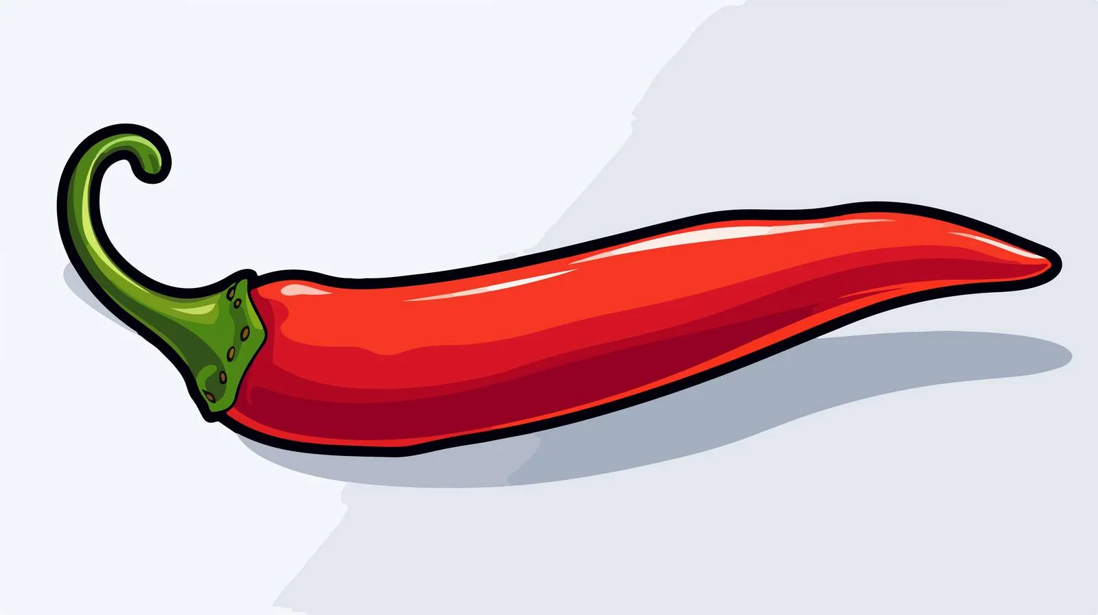 Cartoon Flaming Hot Chili Pepper Sticker — free download from Dotvec