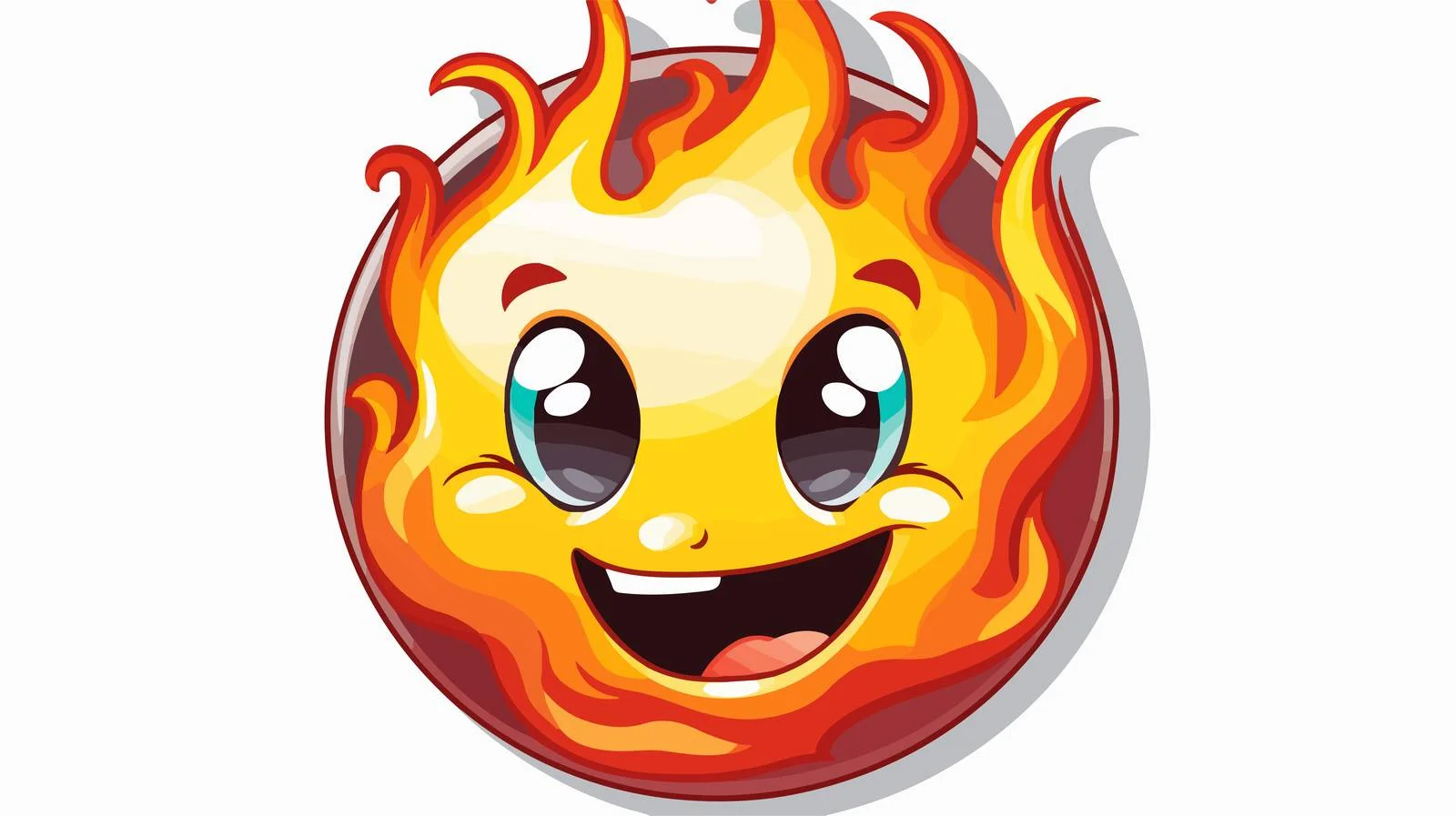 Cartoon Flaming Pool Ball Sticker — free download from Dotvec