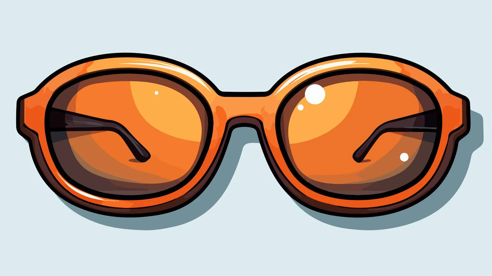 Cartoon Glasses Sticker Illustration — free download from Dotvec