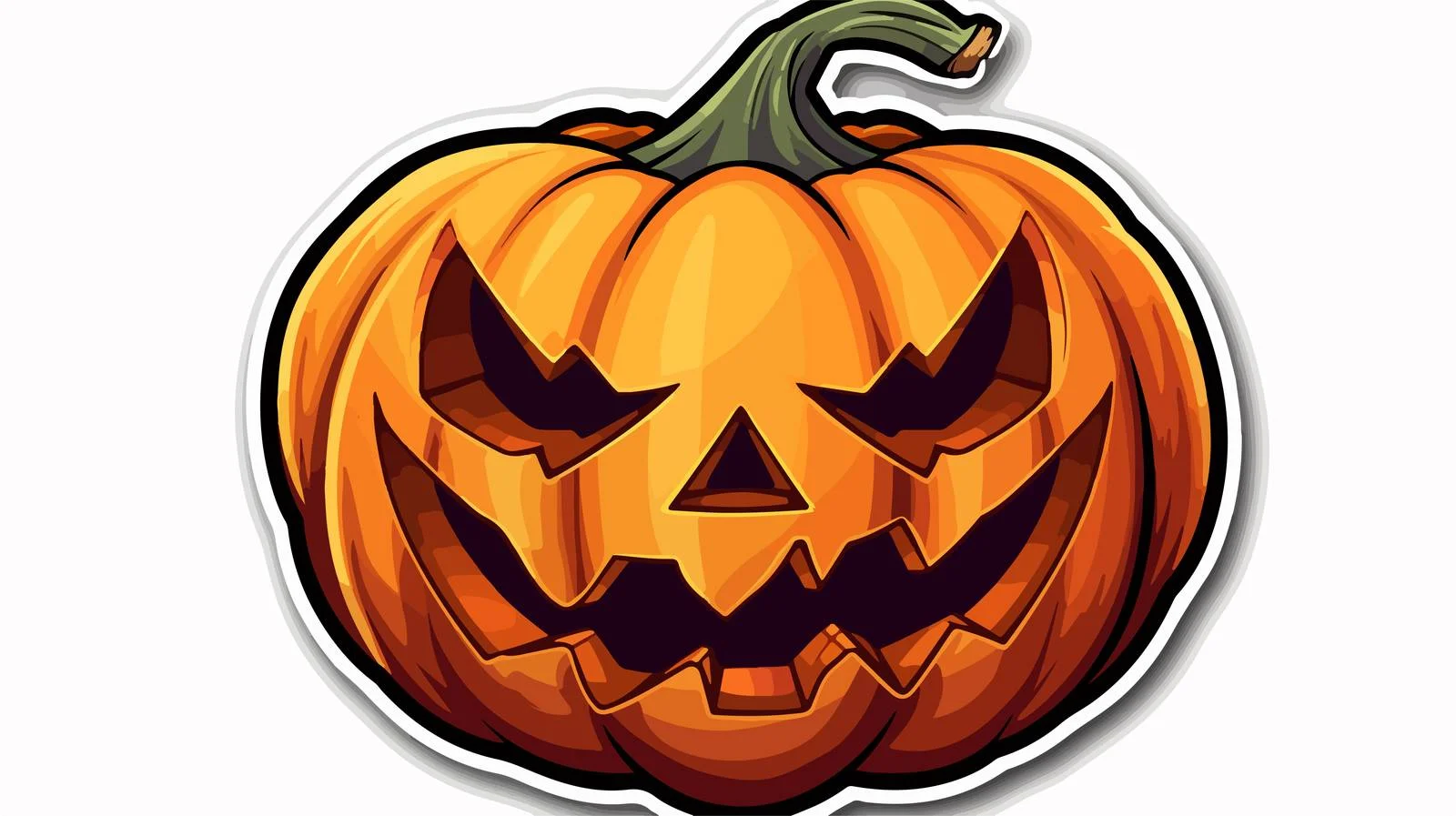 Halloween Pumpkin Cartoon Sticker — free download from Dotvec