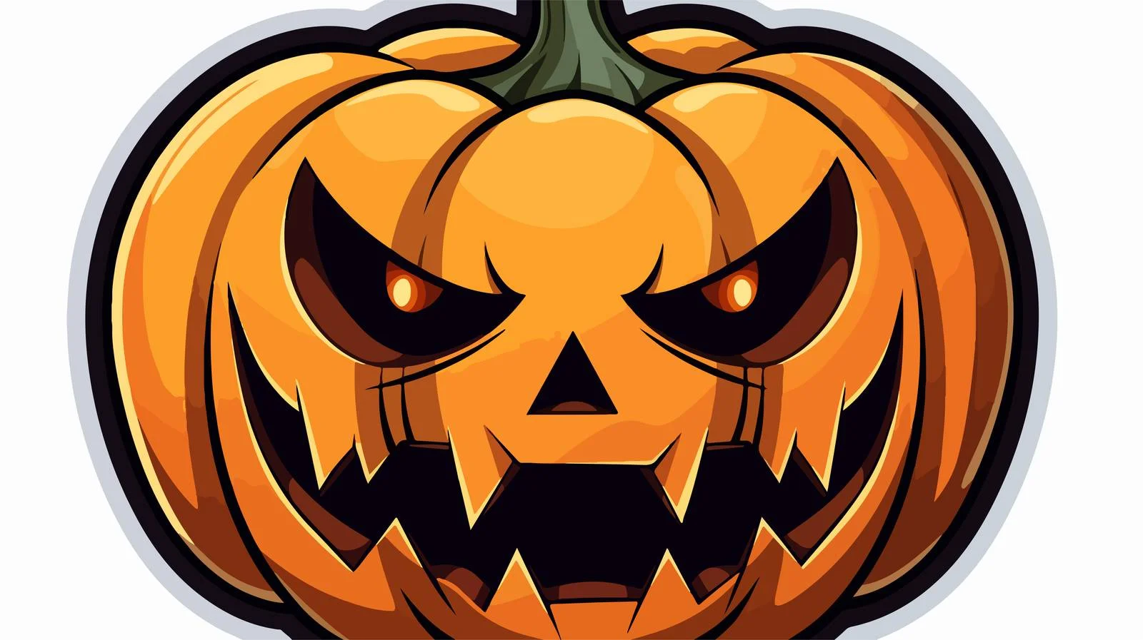 Halloween Pumpkin Cartoon Sticker — free download from Dotvec