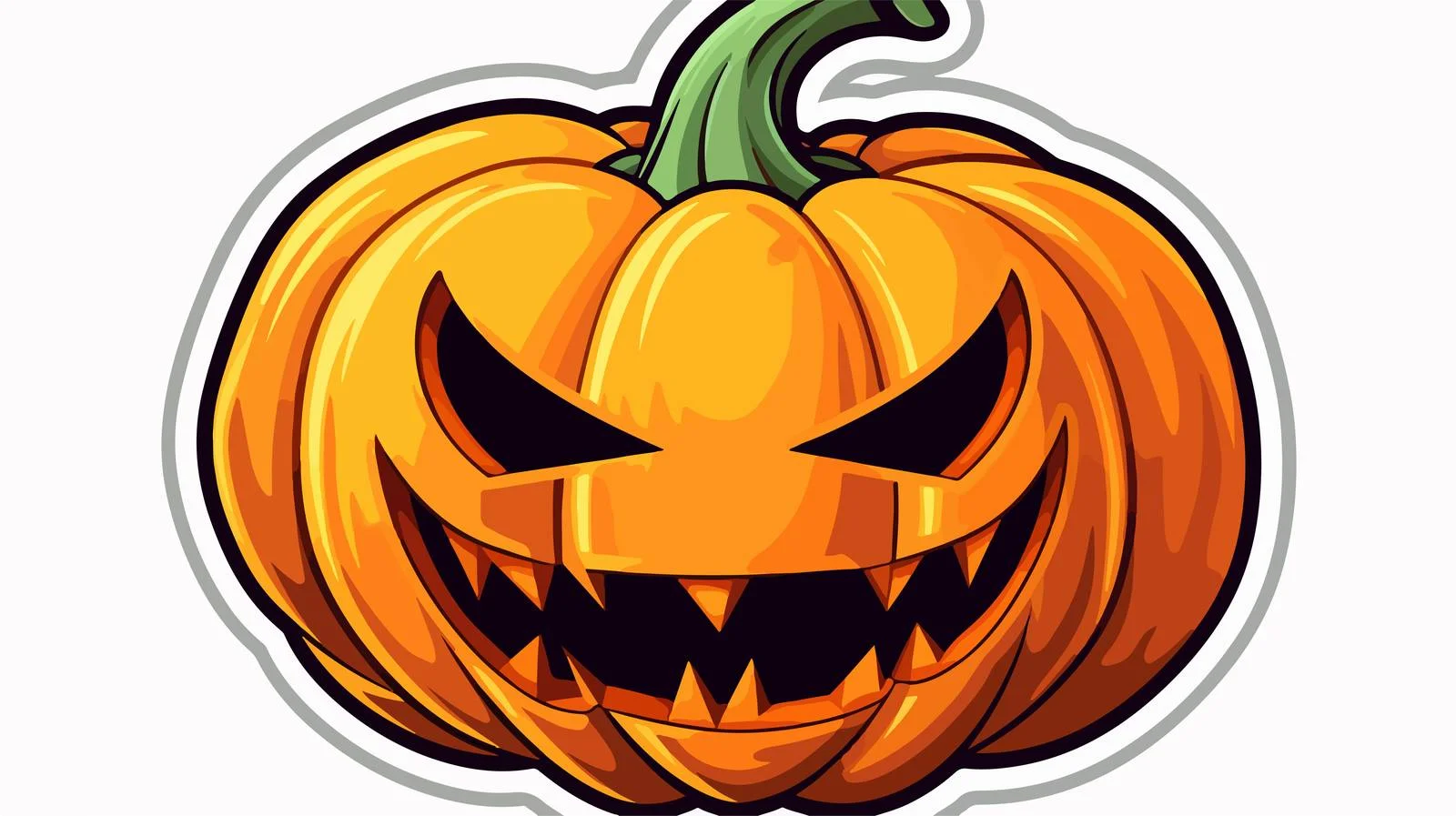 Halloween Pumpkin Cartoon Sticker — free download from Dotvec