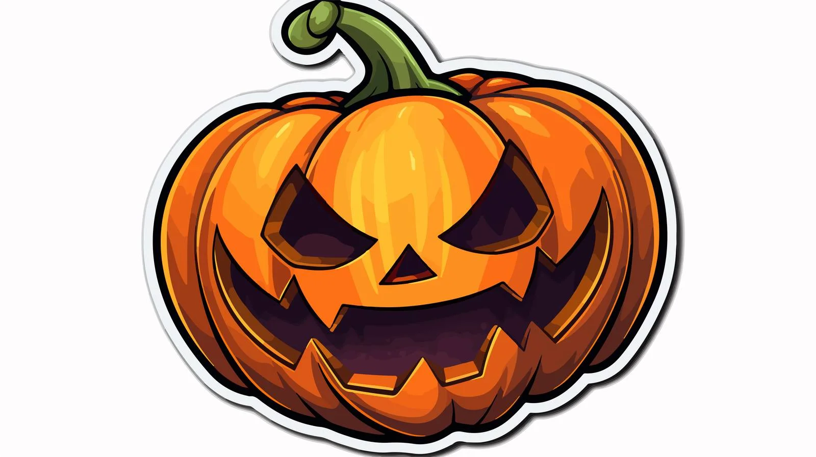 Halloween Pumpkin Cartoon Sticker — free download from Dotvec