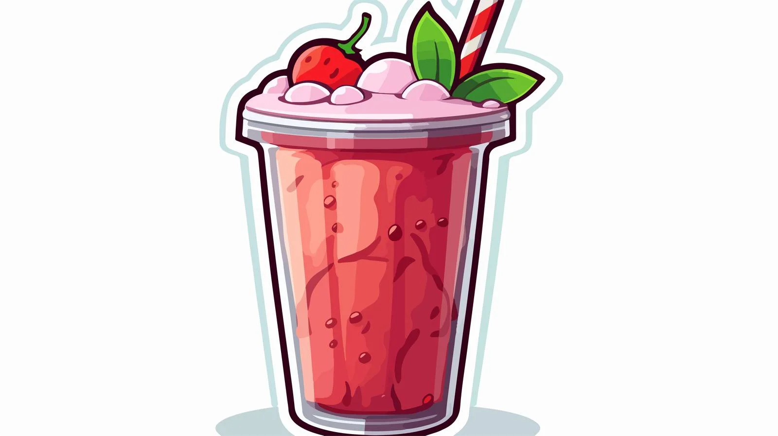 Cartoon Iced Smoothie Sticker — free download from Dotvec