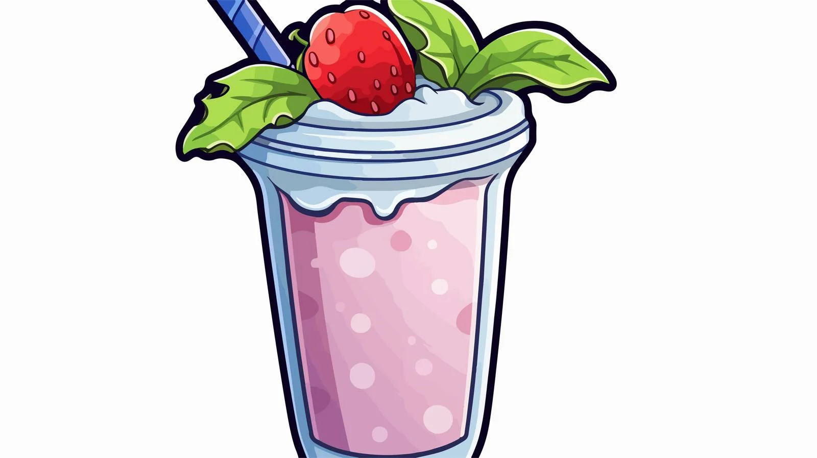 Cartoon Iced Smoothie Sticker — free download from Dotvec