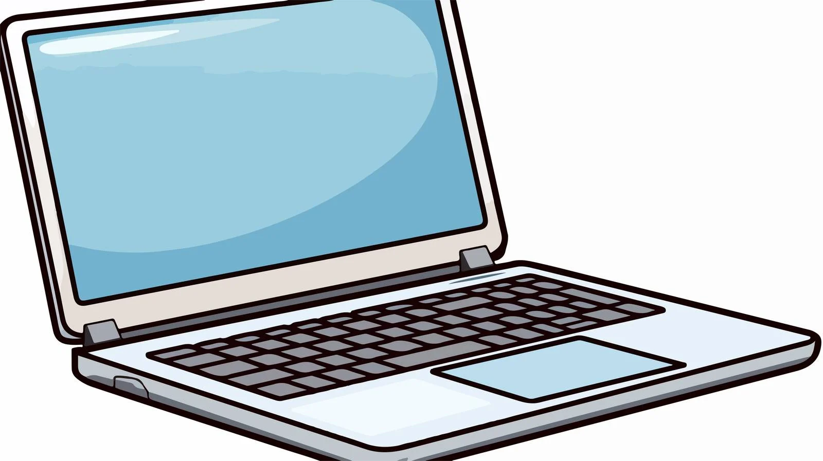 Cartoon Laptop Sticker — free download from Dotvec