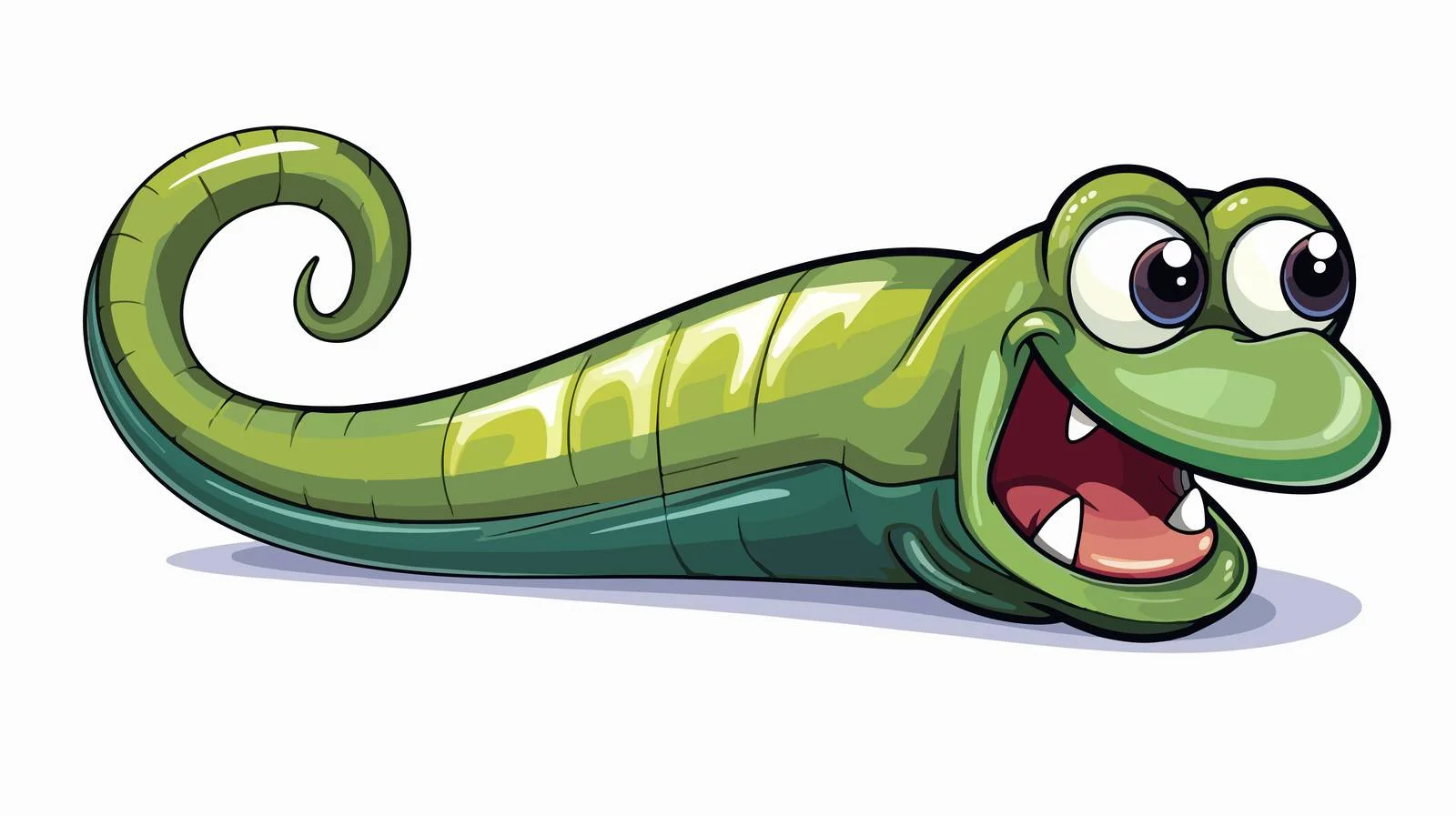 Cartoon Leech Sticker Vector Illustration — free download from Dotvec