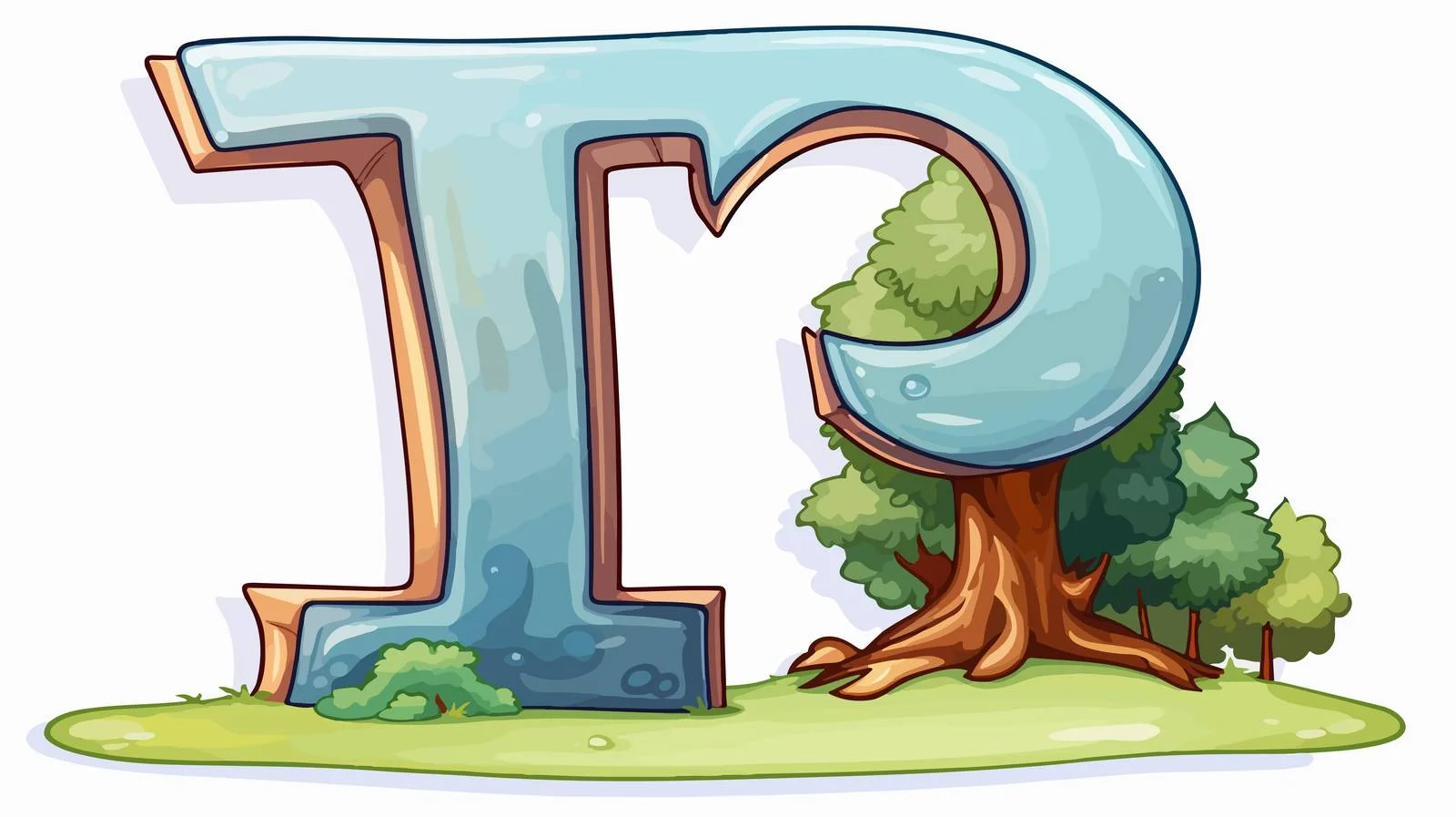 Cartoon Letter Sticker Illustration — free download from Dotvec