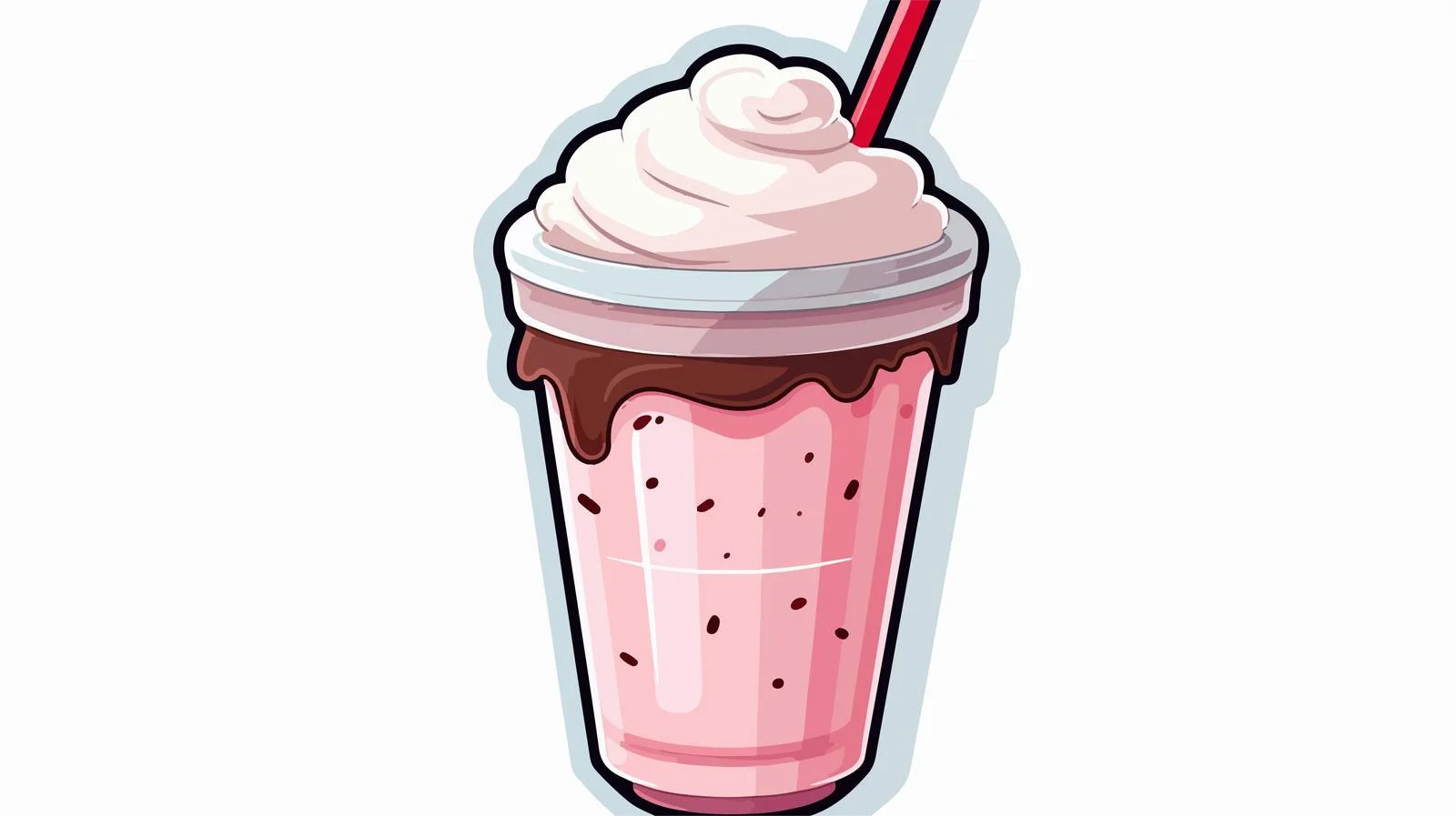 Cartoon Milkshake Sticker Vector Image — free download from Dotvec
