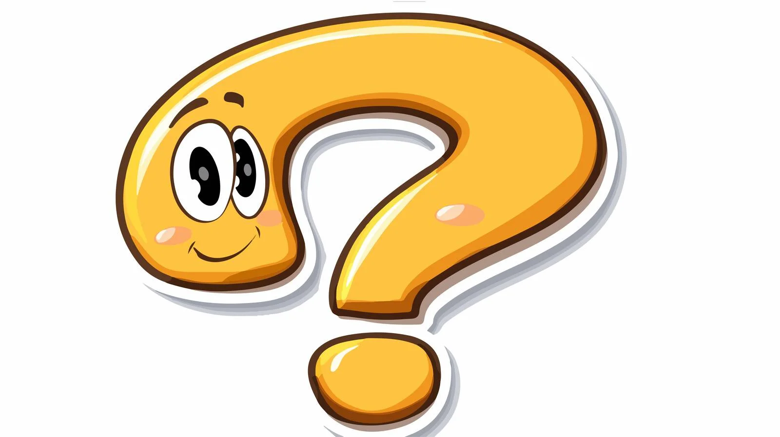 Cartoon Question Mark Sticker Vector — free download from Dotvec