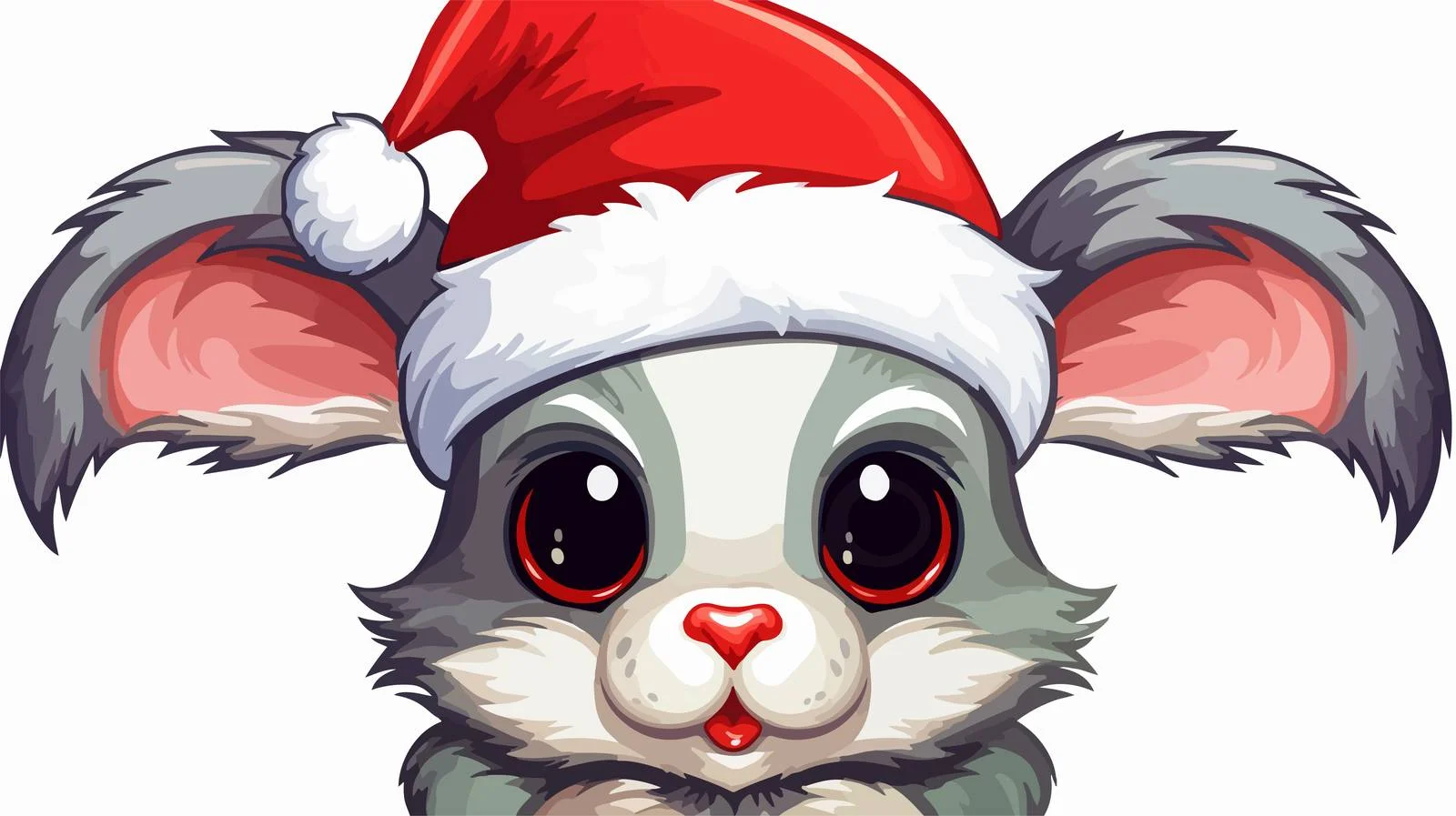 Christmas Rabbit Cartoon Sticker — free download from Dotvec