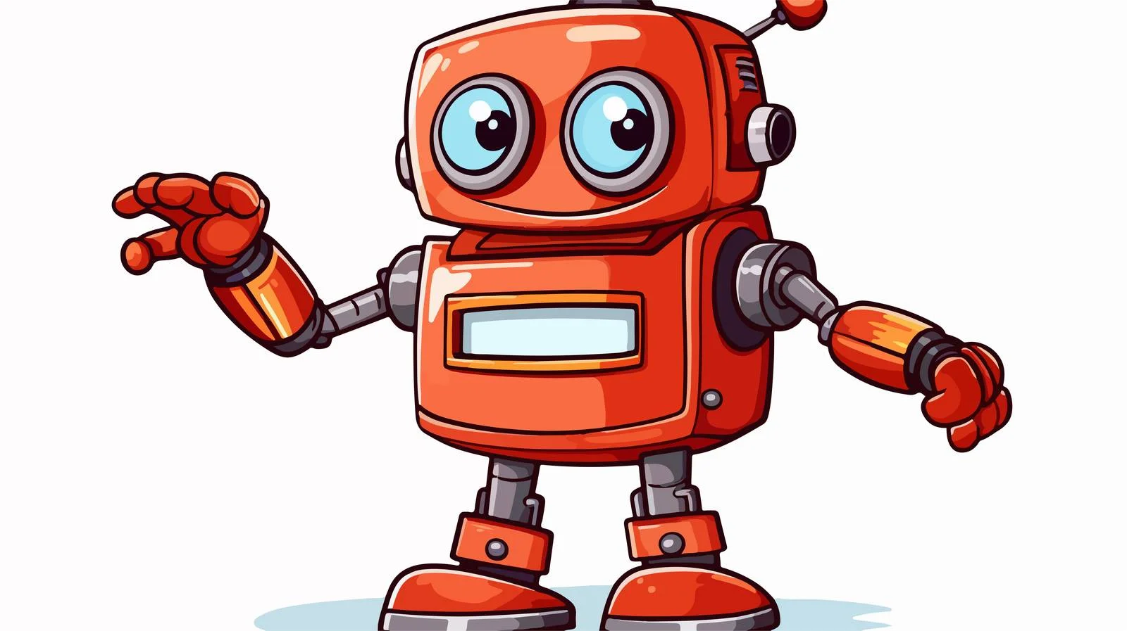 Cartoon Robot Sticker Illustration — free download from Dotvec