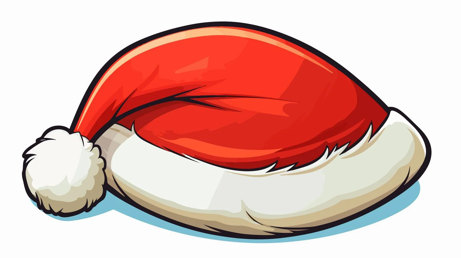 Santa Hat Cartoon Sticker Vector Image — free download from Dotvec