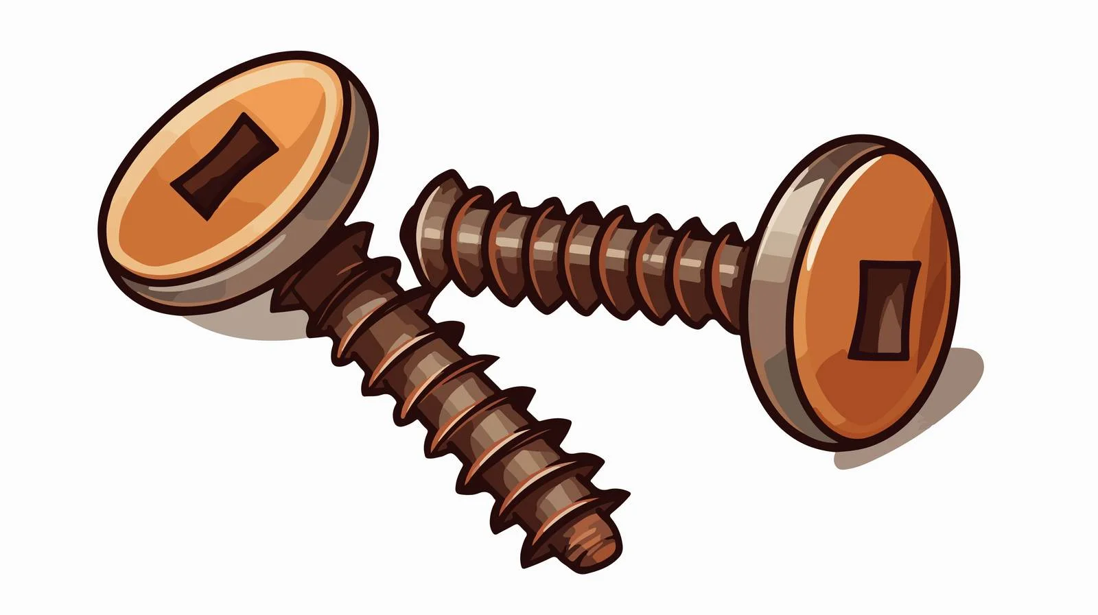 Cartoon Screw Sticker Vector Illustration — free download from Dotvec