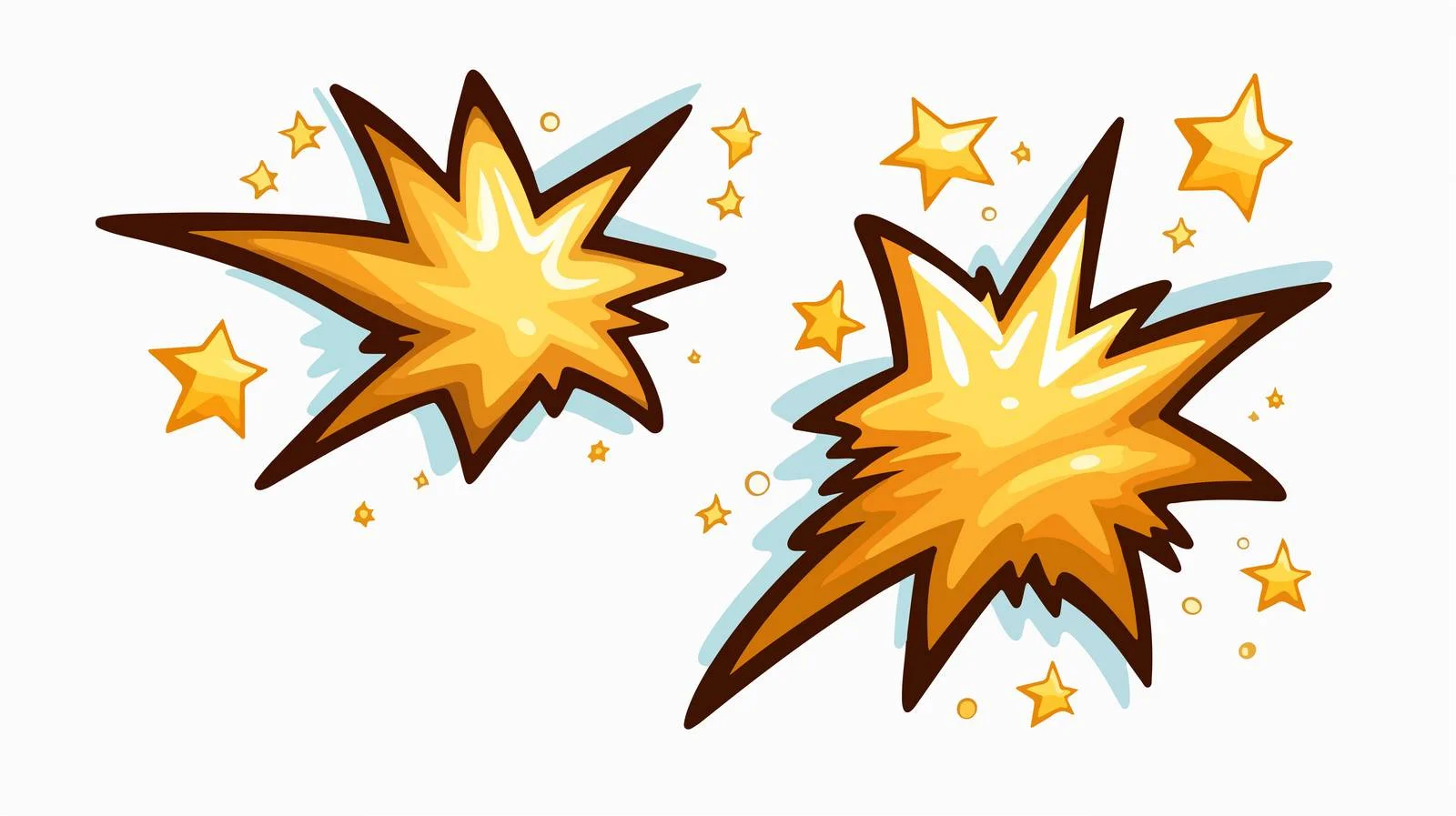 Cartoon Shooting Stars Sticker — free download from Dotvec