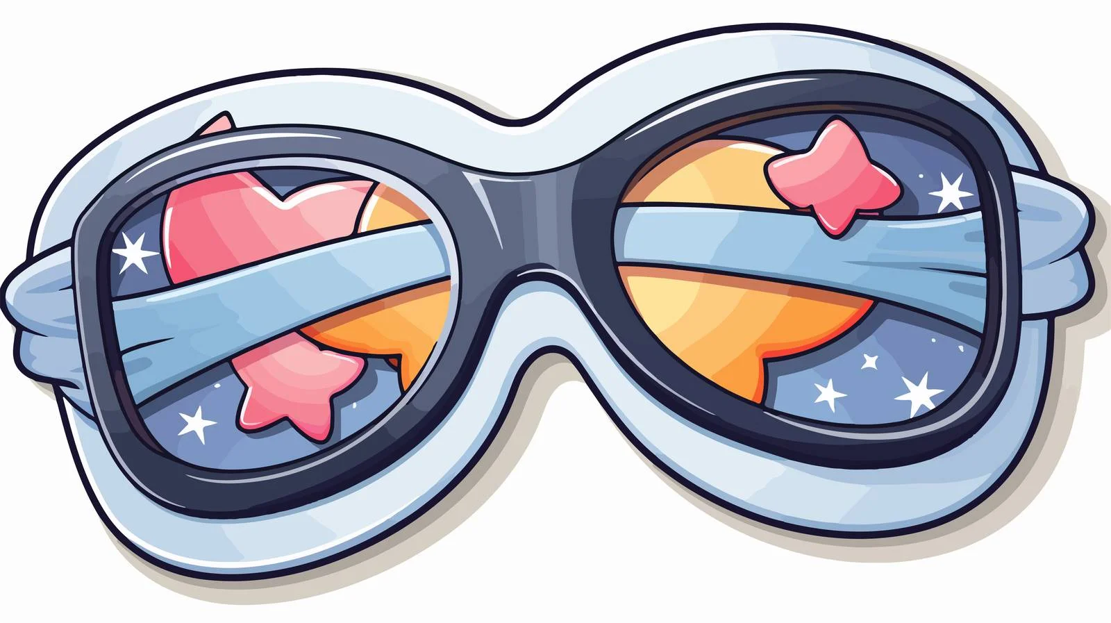 Cartoon Sleeping Mask Sticker — free download from Dotvec
