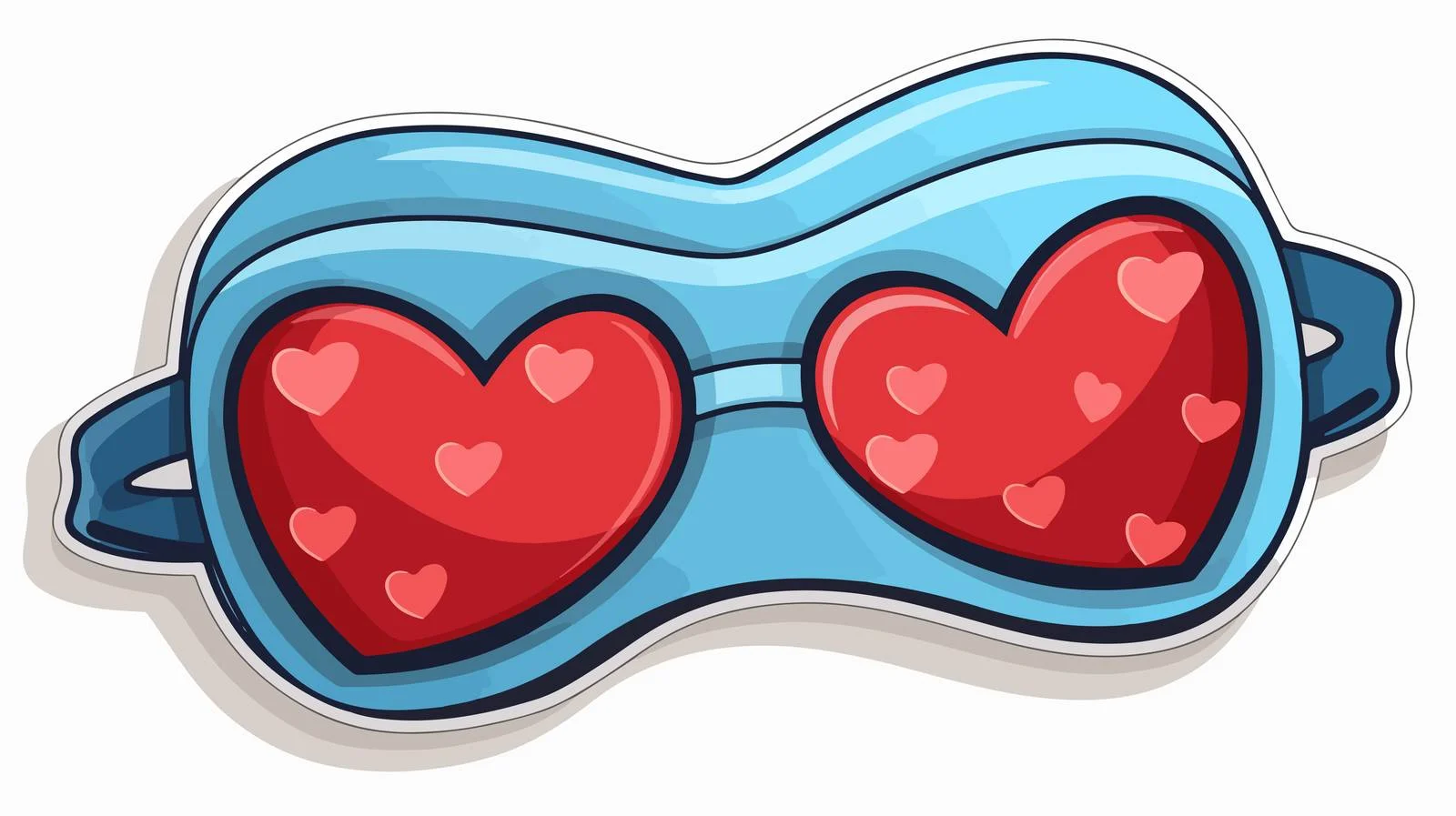 Lovely Cartoon Sleeping Mask Sticker — free download from Dotvec