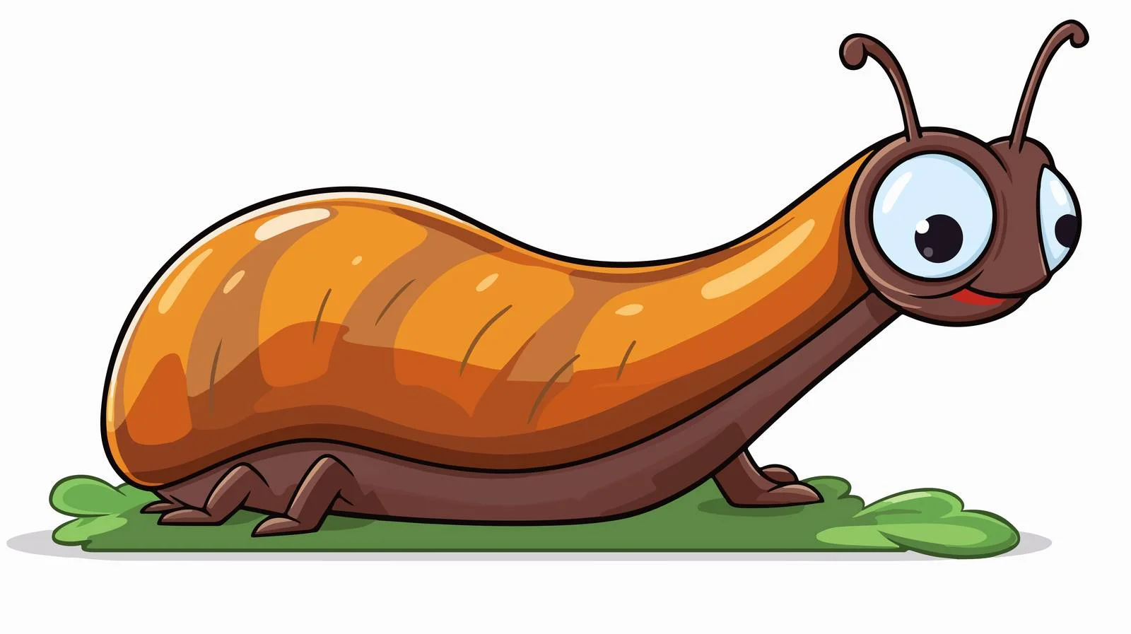 Cartoon Slug Sticker Vector Illustration — free download from Dotvec