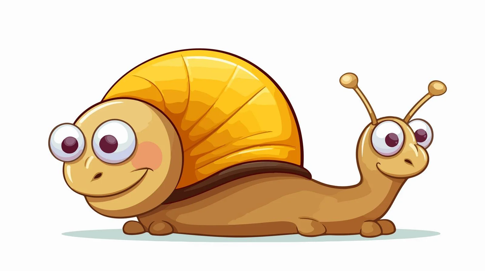 Cartoon Snail Sticker Illustration — free download from Dotvec