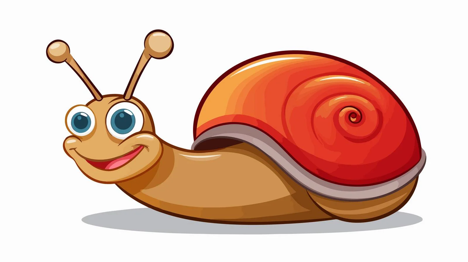 Cartoon Snail Sticker Illustration — free download from Dotvec