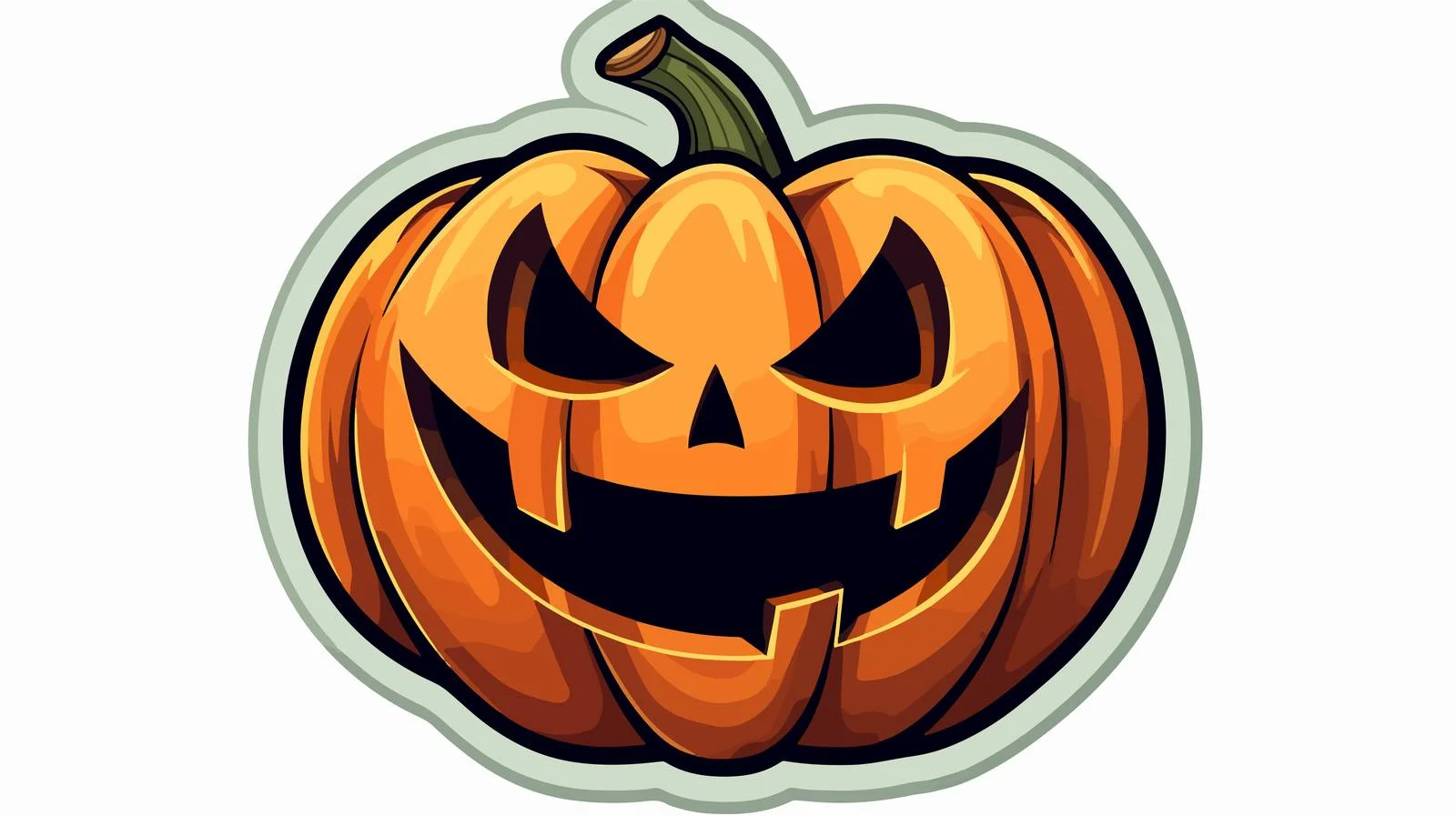 Cartoon Spooky Pumpkin Sticker Illustration — free download from Dotvec