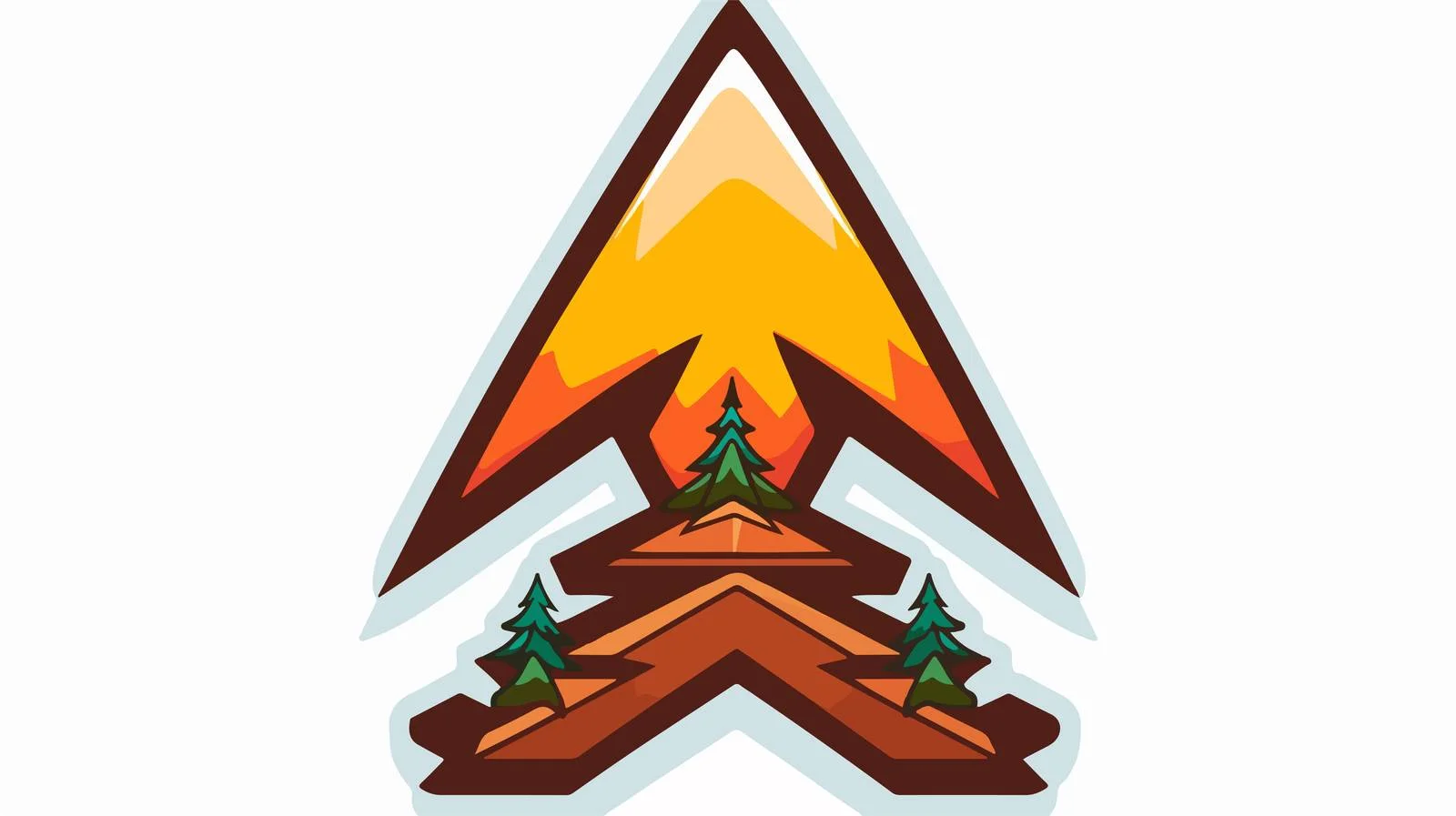 Cartoon Stepping Up Arrow Sticker — free download from Dotvec