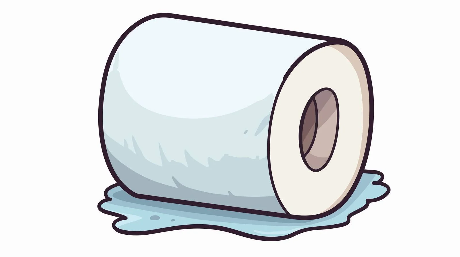 Cartoon Toilet Paper Sticker — free download from Dotvec