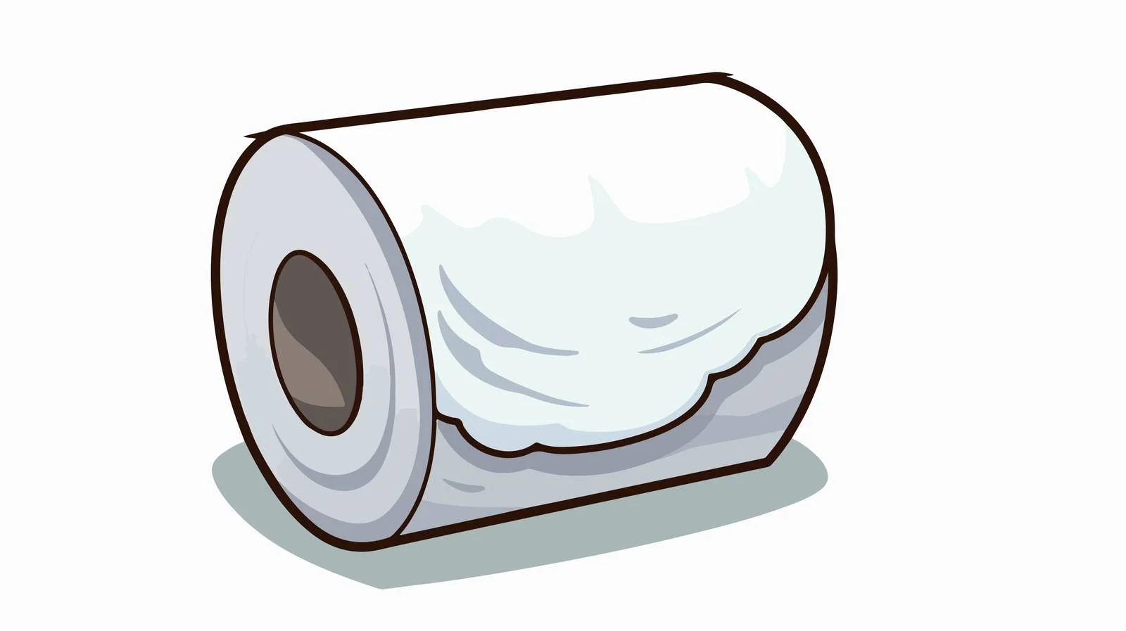 Cartoon Toilet Paper Sticker — free download from Dotvec