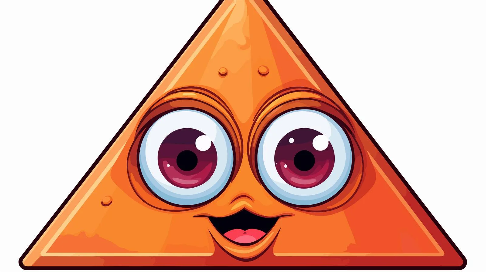Cartoon Triangle Sticker — free download from Dotvec