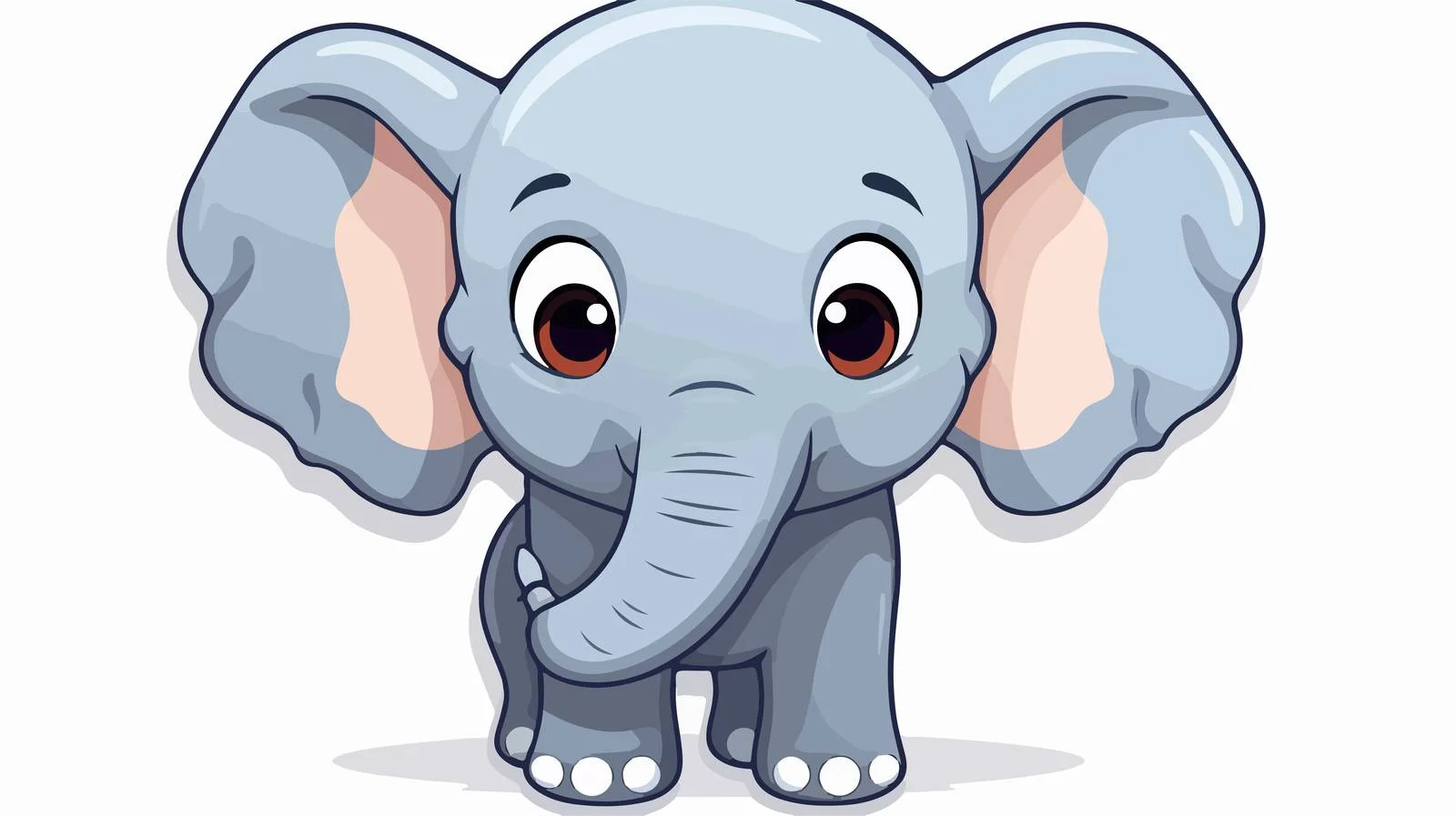 Cute Cartoon Elephant Sticker — free download from Dotvec