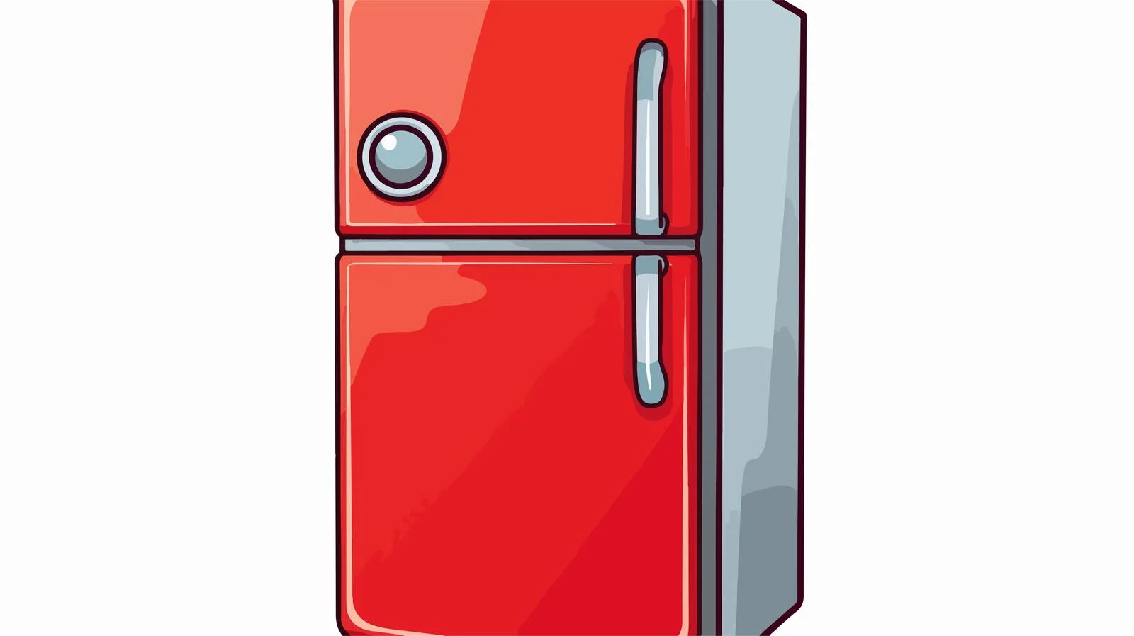 Cute Cartoon Fridge Freezer Sticker — free download from Dotvec