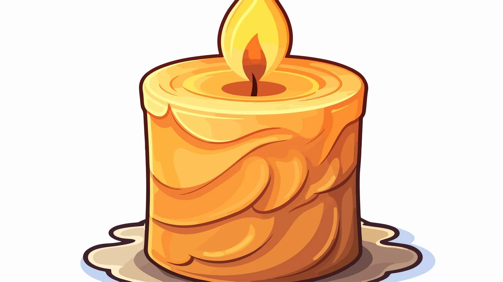Cute Cartoon Lit Candle Sticker — free download from Dotvec