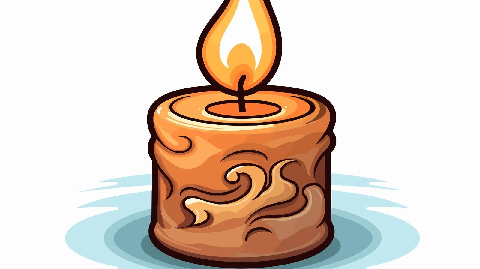 Adorable Cartoon Lit Candle Sticker — free download from Dotvec