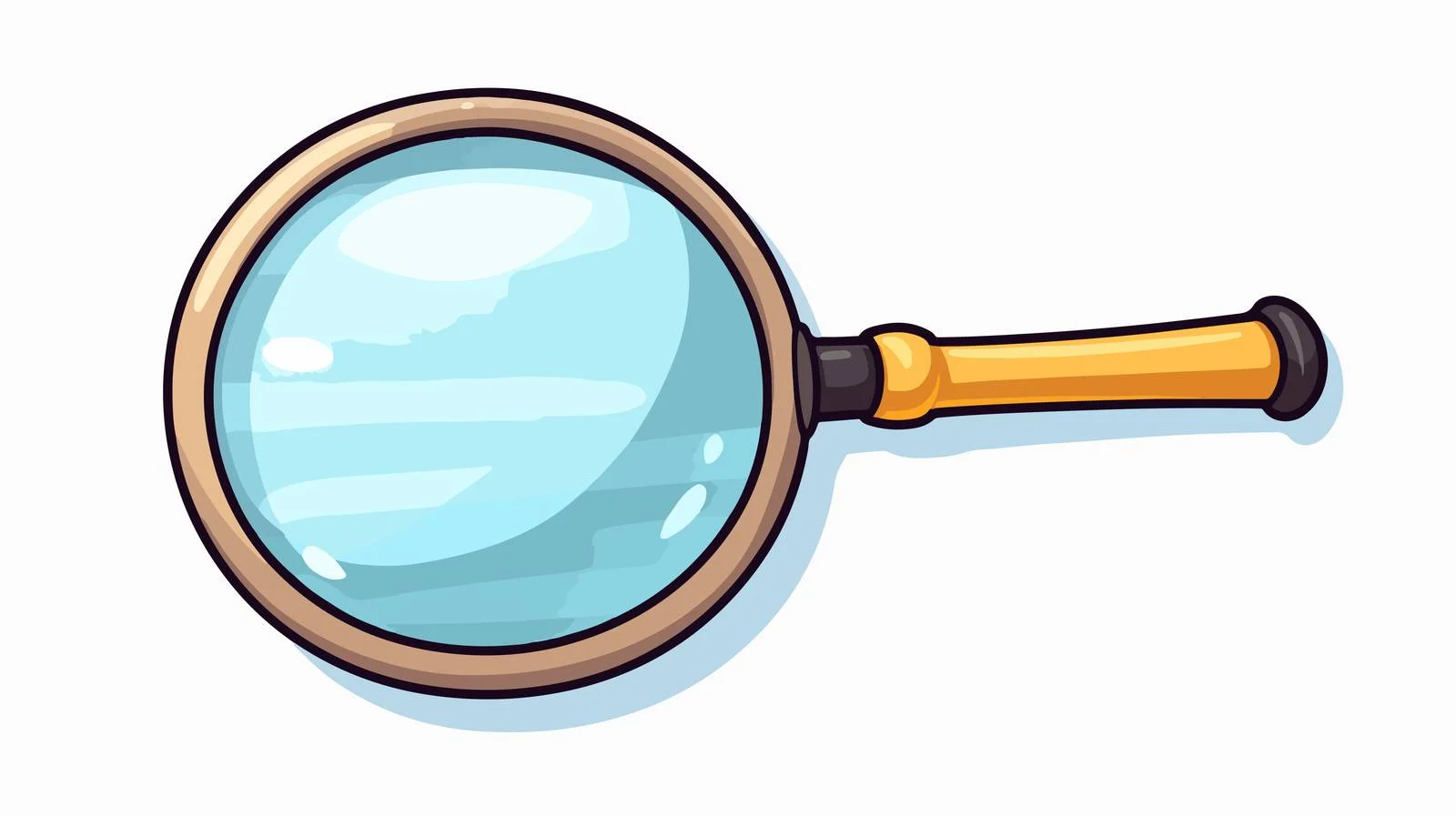 Cute Cartoon Magnifying Glass Sticker — free download from Dotvec