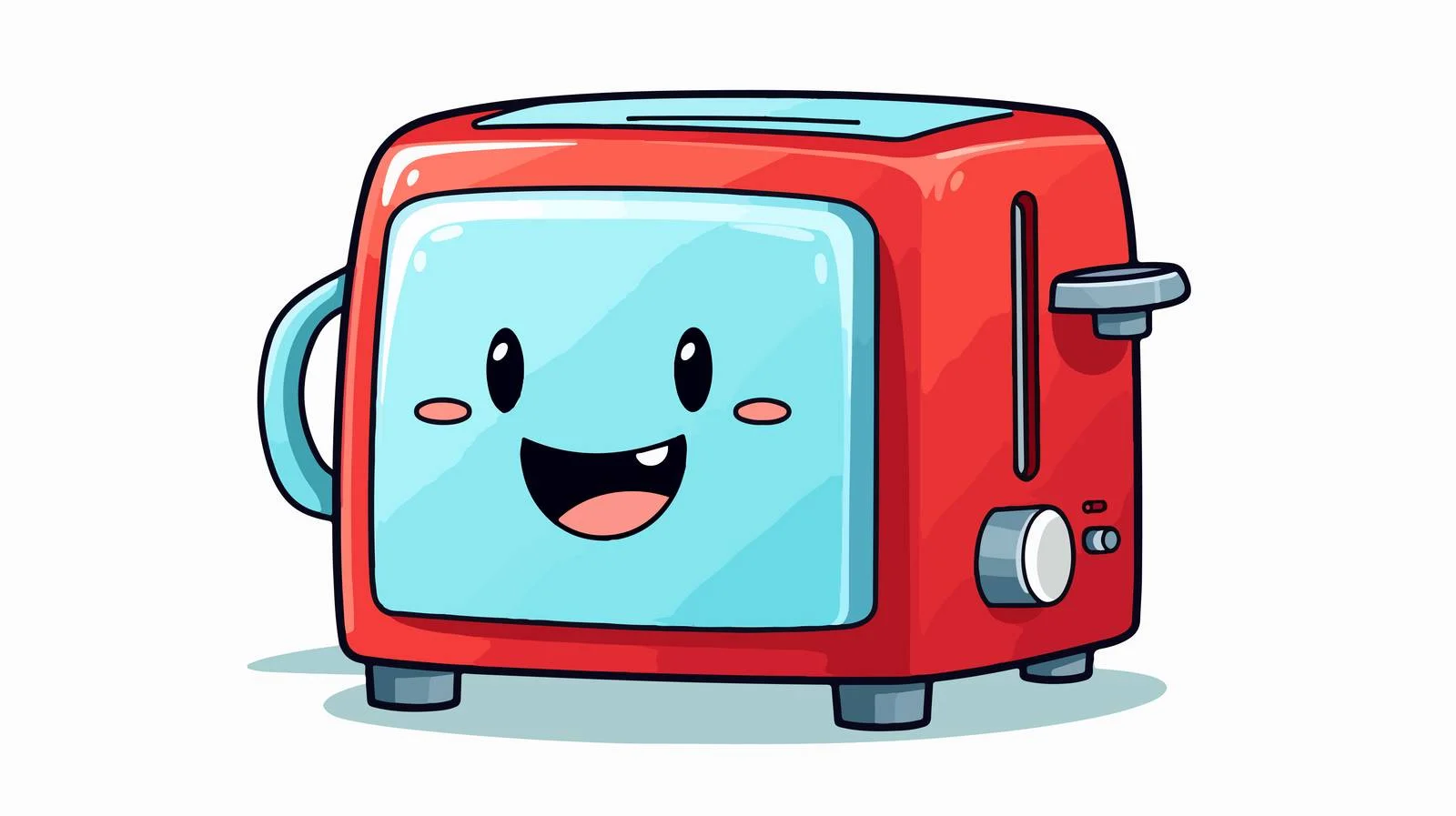 Adorable Toaster Cartoon Sticker — free download from Dotvec