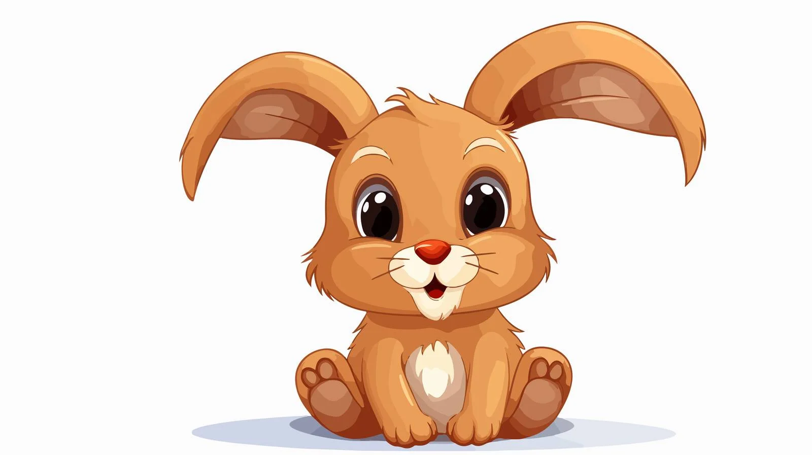 Adorable Cartoon Rabbit Sticker — free download from Dotvec